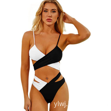 Women Cross Bikini Sets Two Piece Bandage Back